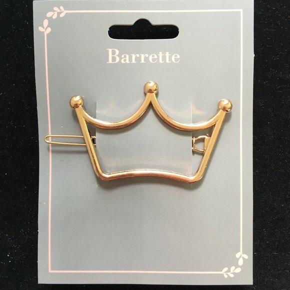 *3/$25* Gold Crown Hair Clip / Barrette - Picture 4 of 4